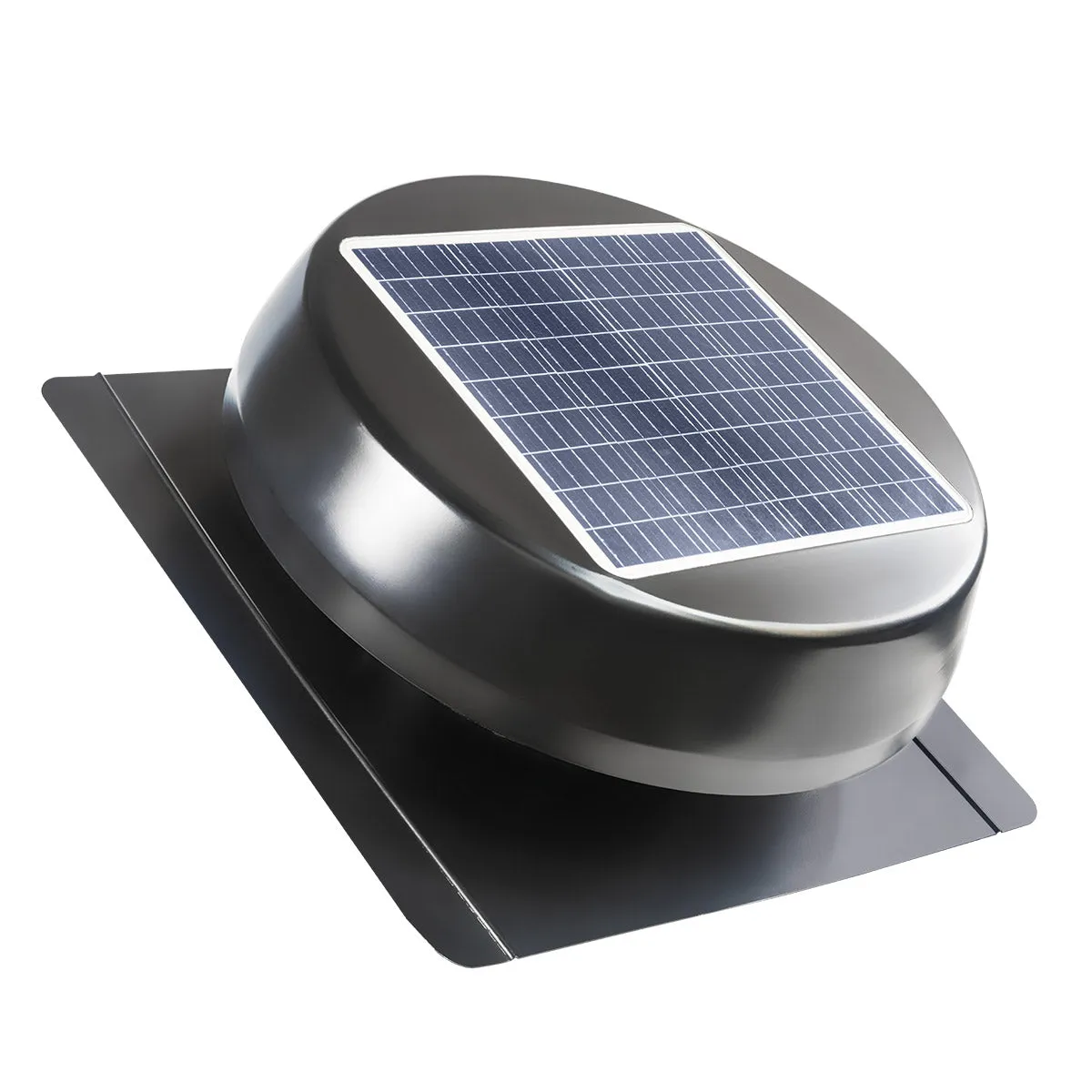 1,030 CFM Steel Solar Powered Roof Mount Attic Ventilator with Integrated 25-Watt Solar Panel