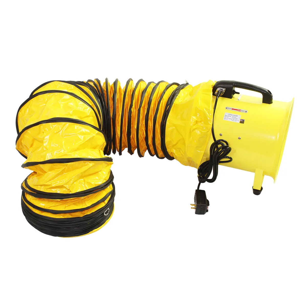 12 In. Axial Confined Space Ventilator with Polyvinyl Hose