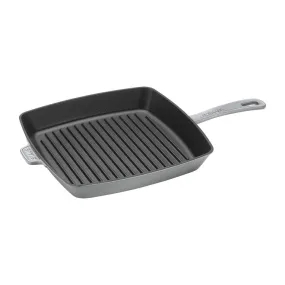 12" Cast Iron Square Grill Pan - Graphite Gray