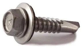 14-14 x 1 1/4 Hex Washer Head Self Drill Screw w/ Neo 410 SS