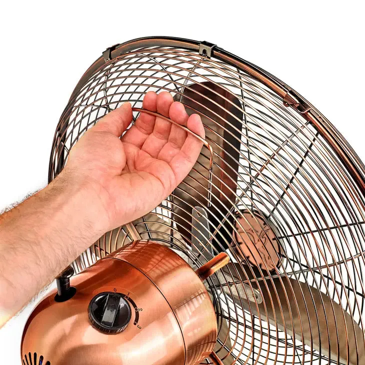 16" Standing Floor Fan - Adjustable Height - Copper