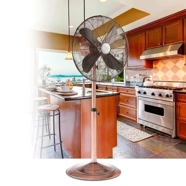 16" Standing Floor Fan - Adjustable Height - Copper