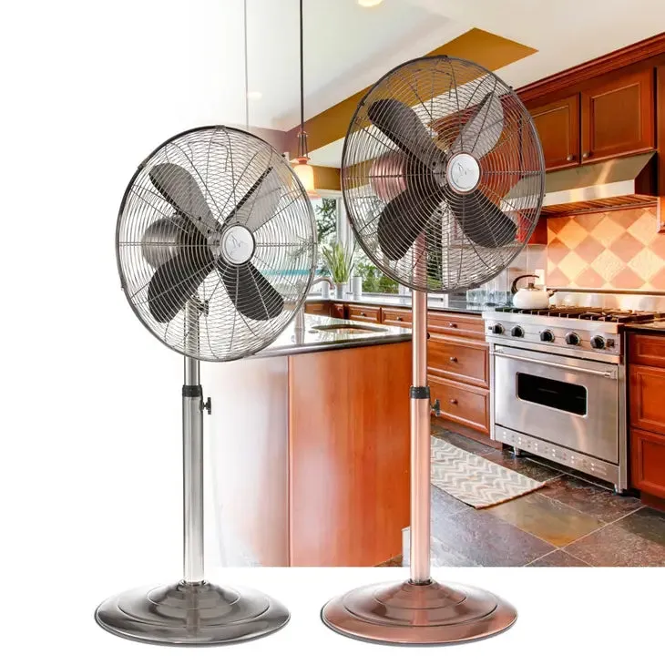 16" Standing Floor Fan - Adjustable Height - Copper