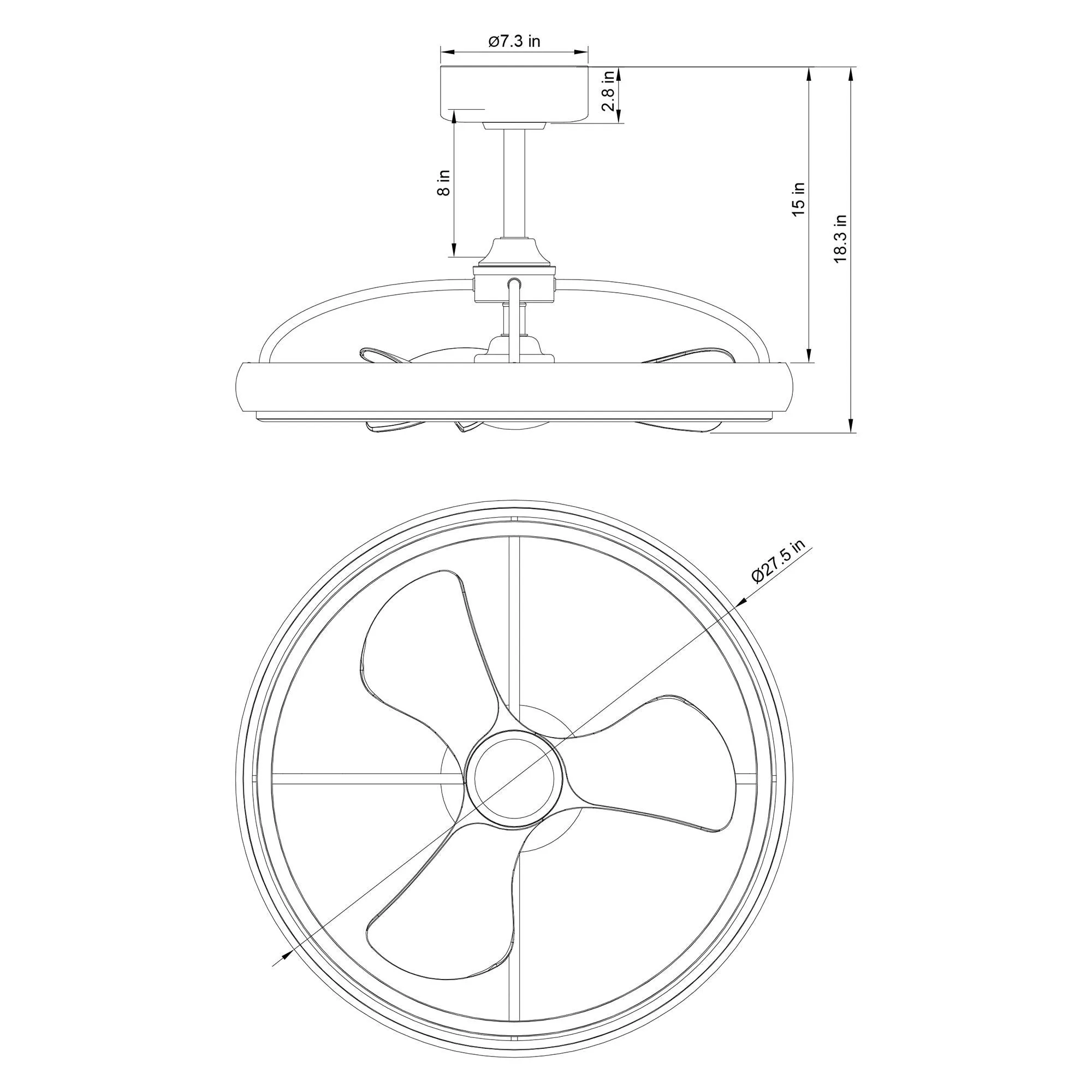 28" Sawyer Industrial Satin Nickel DC Motor Downrod Mount Ceiling Fan with Lighting and Remote Control