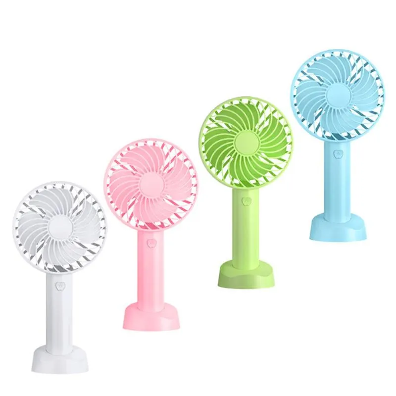 3.7V Handheld Mini Fan Portable Usb Rechargeable 1200mah Battery Electric Air Cooler With Mobile Phone Holder