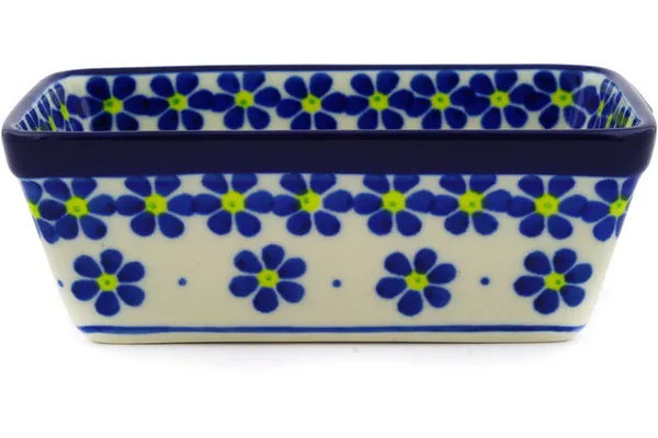 6" Mini loaf pan - Blue Daisies