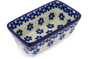 6" Mini loaf pan - Blue Daisies