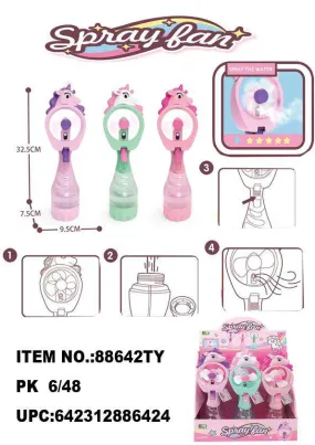 8" UNICORN STYLE WATER MIST FAN