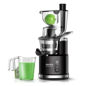 Aeitto ITYS-JS-1127-069 Slow Masticating Juicer Pro, Wide-mouthed 3.2-in Chute Cold Press Juicer, Reverse Function