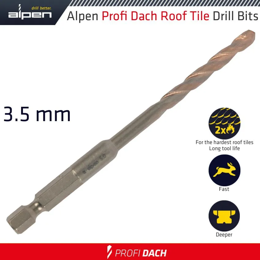 ALPEN ROOF TILE DRILL BIT 3.5MM BULK ALP253035