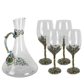 Aquamarine Wine Set