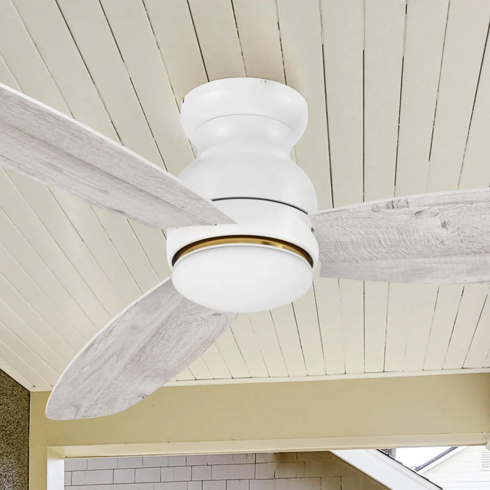 Arran Low Profile Ceiling Fan with LED Light and Remote 44 inch