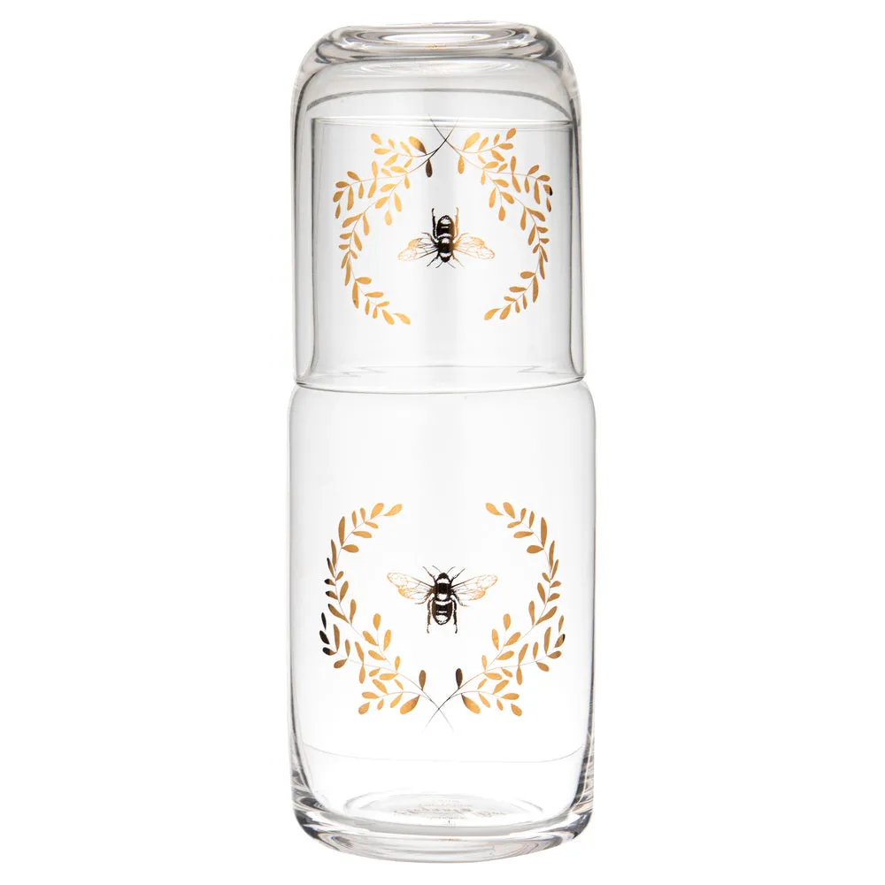 Ashdene Elegant Bee Crystal Carafe & Glass Set