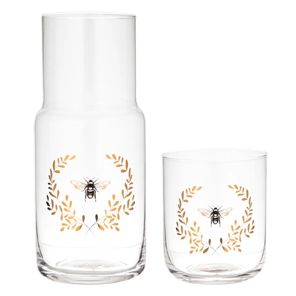 Ashdene Elegant Bee Crystal Carafe & Glass Set