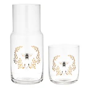 Ashdene Elegant Bee Crystal Carafe & Glass Set