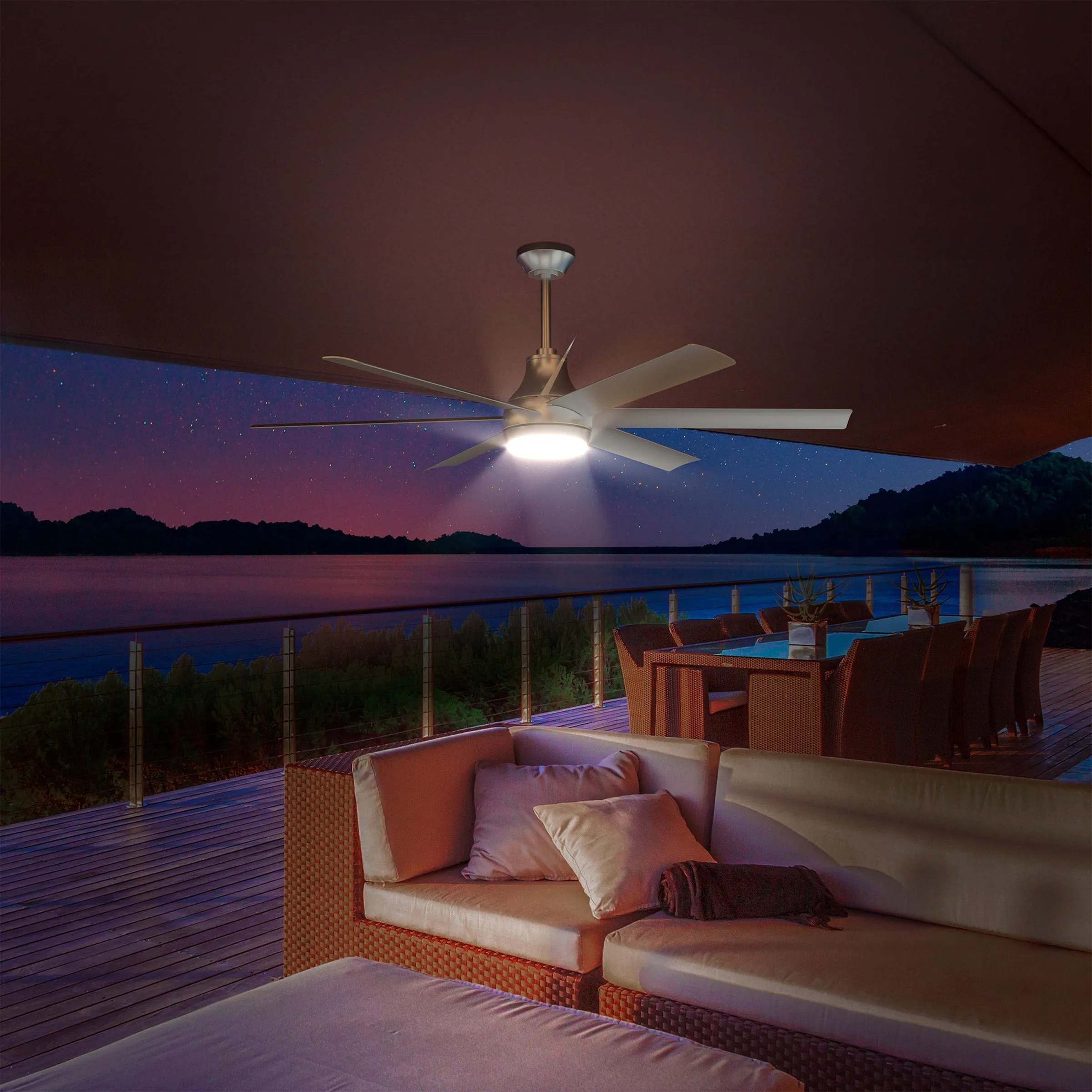 Atomi Smart WiFi LED 60” Outdoor Ceiling Fan