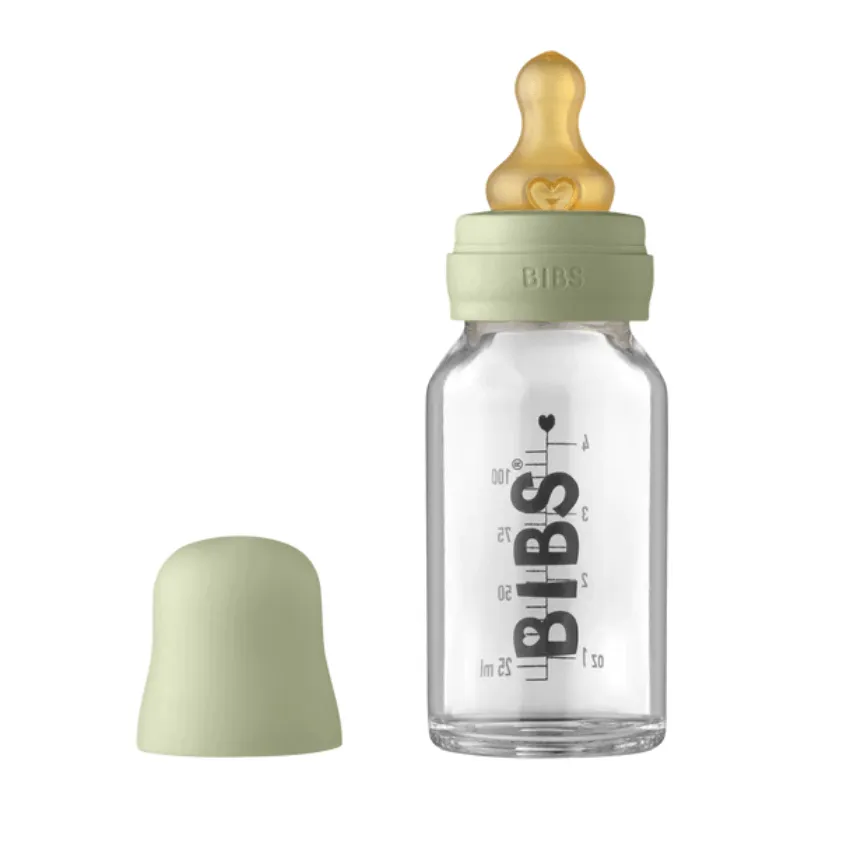 Baby Glass Bottle Set 110ml, Sage