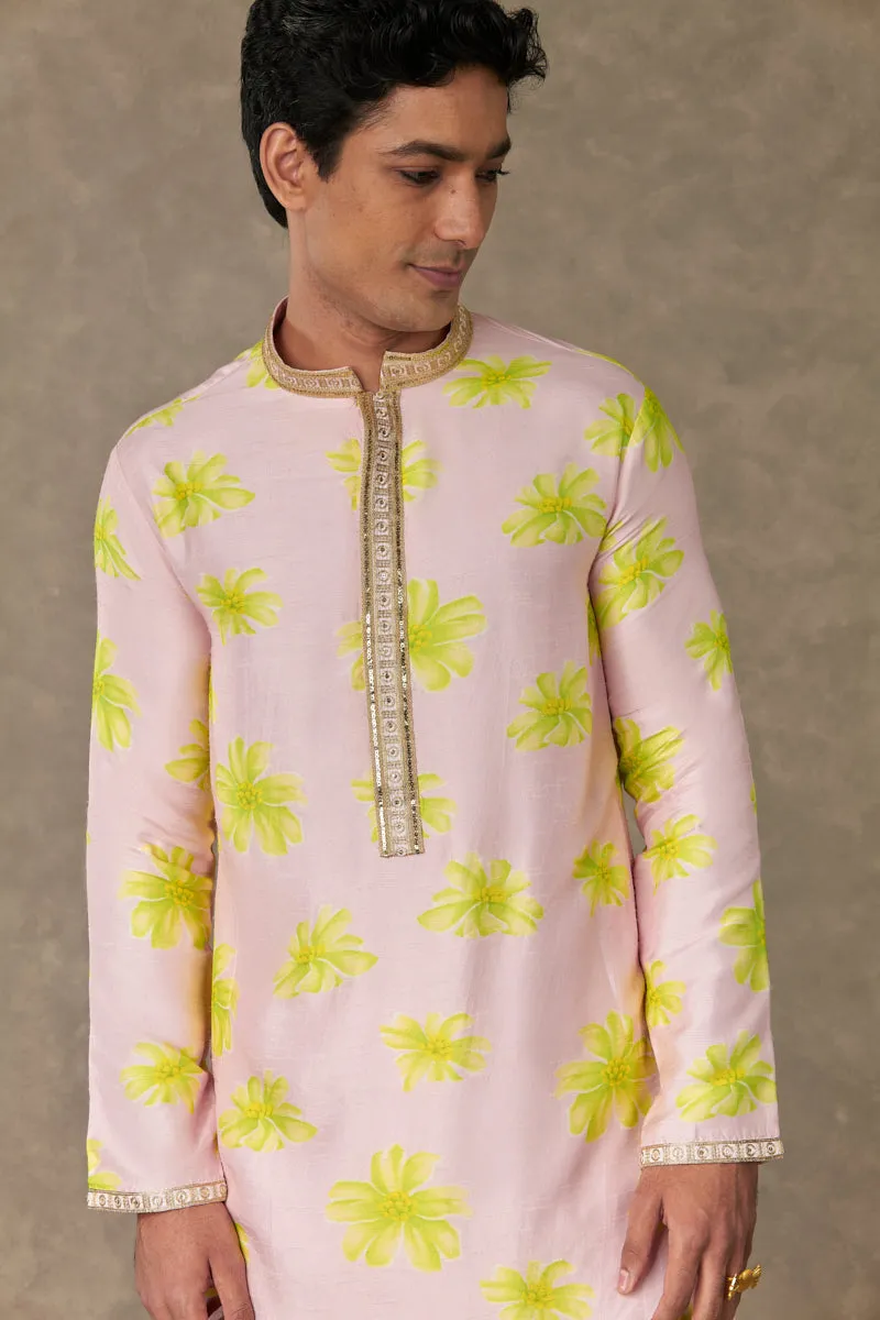 Baby Pink Parijat Kurta Set