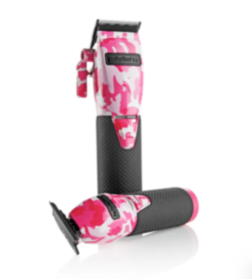 BABYLISSPRO LIMITEDFX COLLECTION EDITION PINK CAMO METAL LITHIUM CLIPPER AND TRIMMER COMBO #FXHOLPKCAMPK