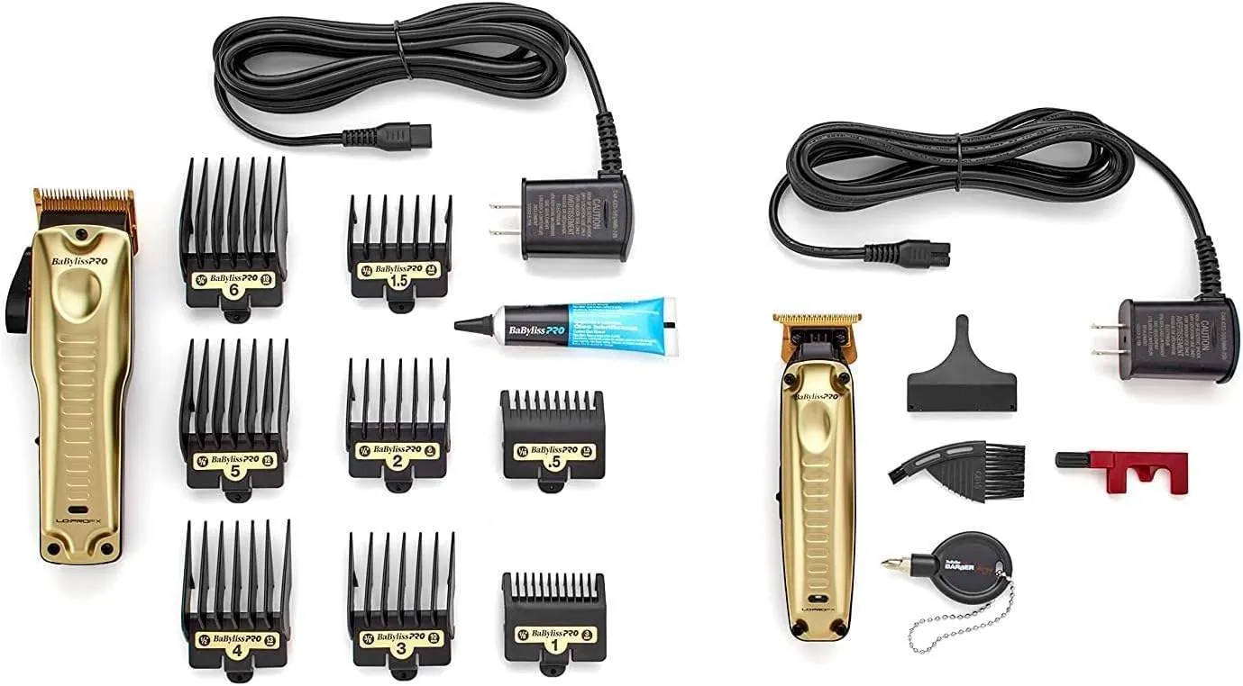 BaBylissPRO LoPROFX Limited Edition Gold Clipper and Trimmer Combo