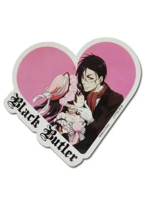 Black Butler - Ciel & Sebastian Heart Sticker