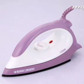 Black Decker, 1300W Dry Iron with Overheat Protection, Pink, F1500