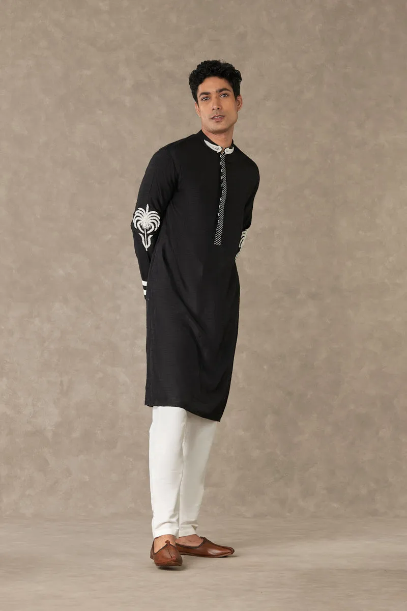 Black Shajara Kurta