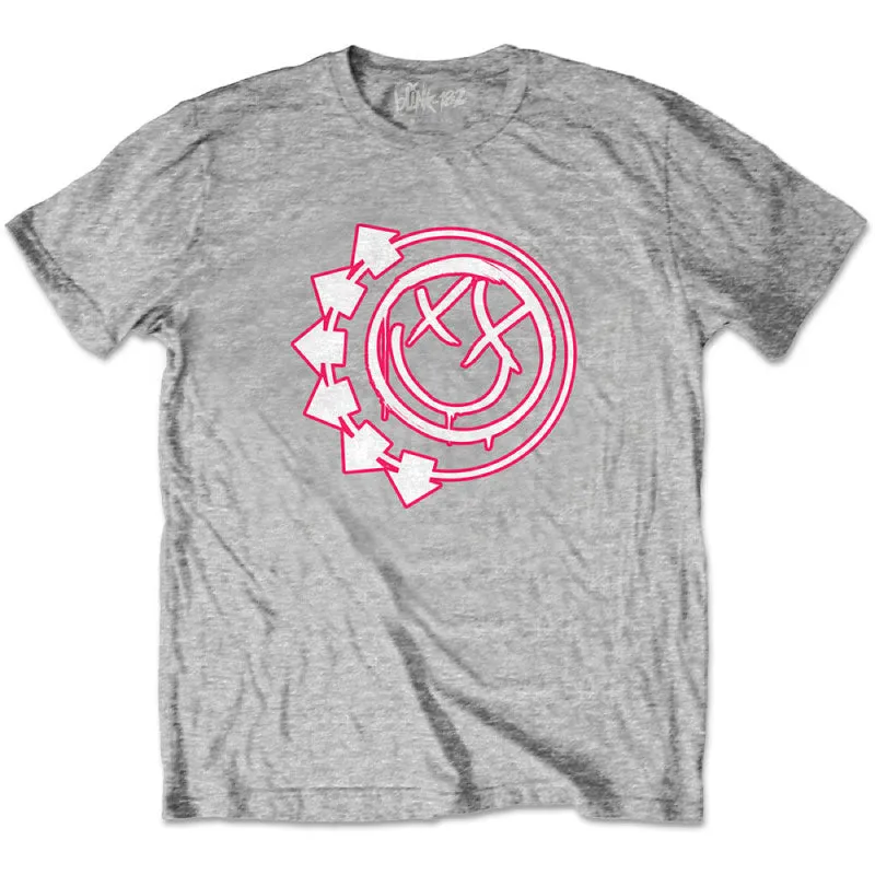 Blink 182 Kids T-Shirt - Six Arrow Smiley - Grey