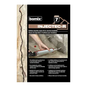 Bomix Injectec-R Urethane Injection Repair Kit for Concrete Foundation - 4.4-lb - Grey