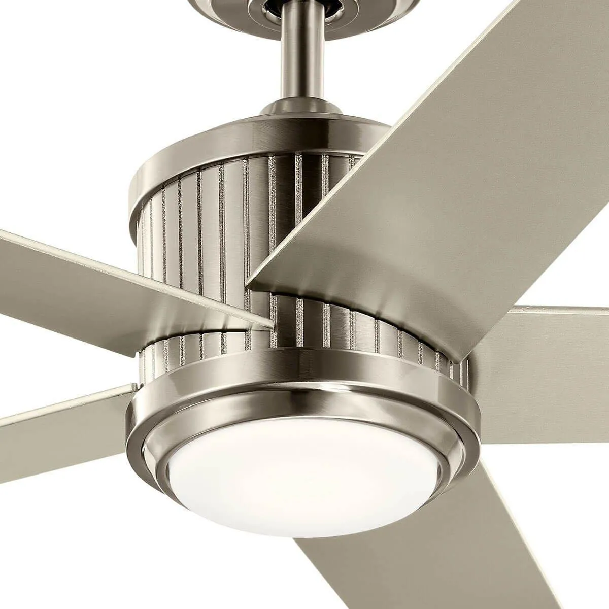 Brahm 56 Inch Brushed Stainless Steel LED Indoor Ceiling Fan with Remote