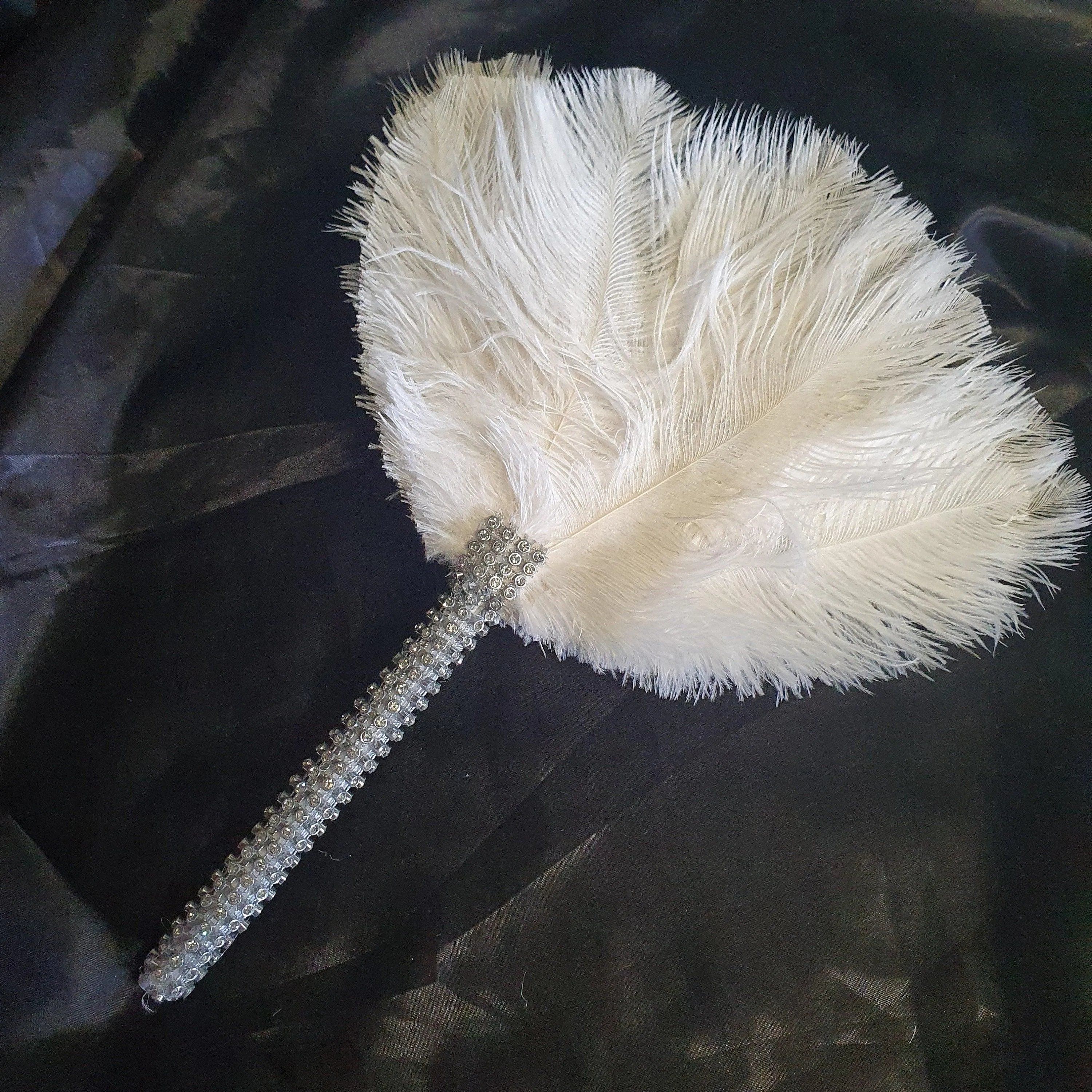 Bridesmaids Feather wand Fan, brooch bouquet, Alternative Bouquet by Crystal wedding uk