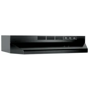 BUEZ130BL Broan® 30-Inch Ductless Under-Cabinet Range Hood w/ Easy Install System, Black