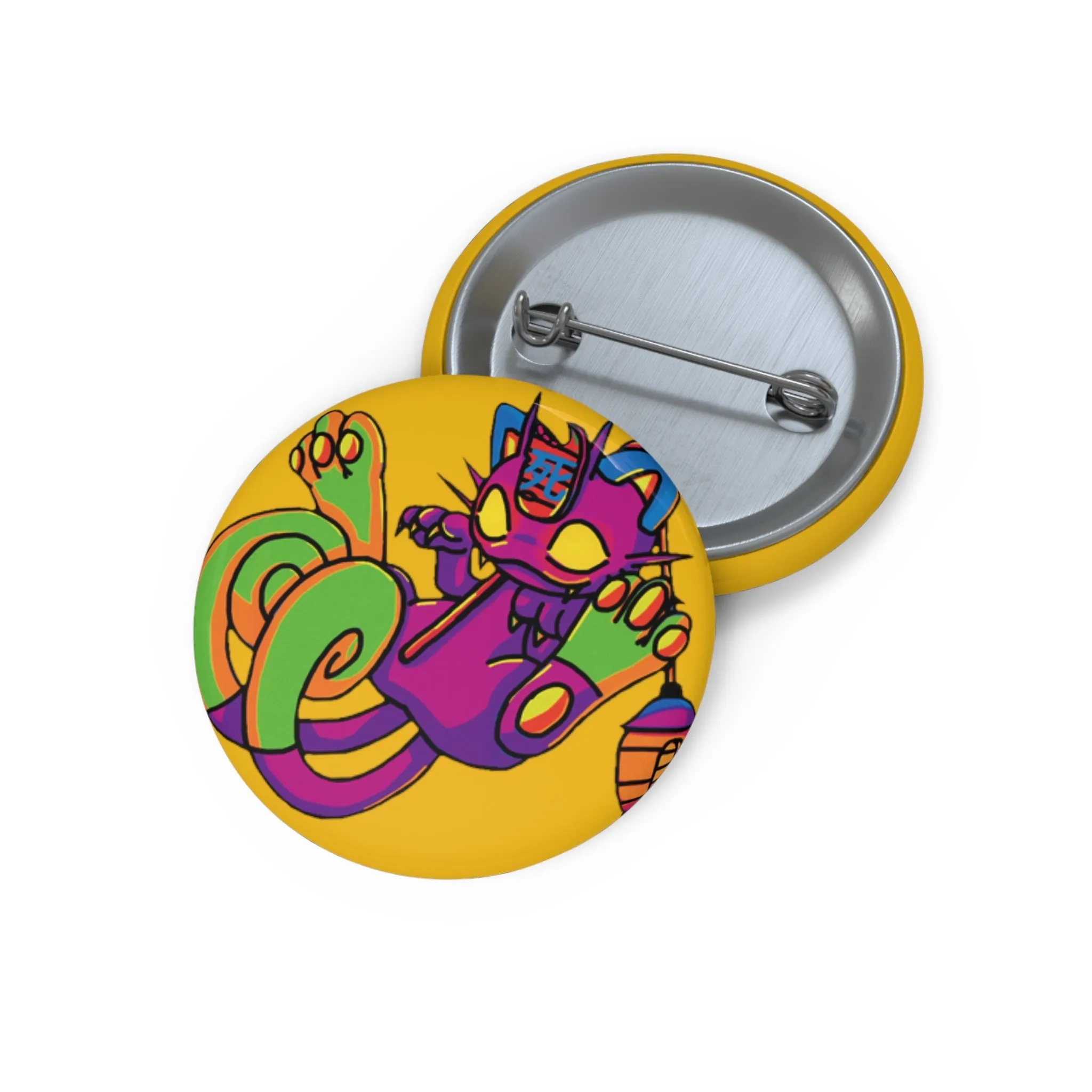 Captain AFAB - Graffiti Meowth Fan Art Pin Button