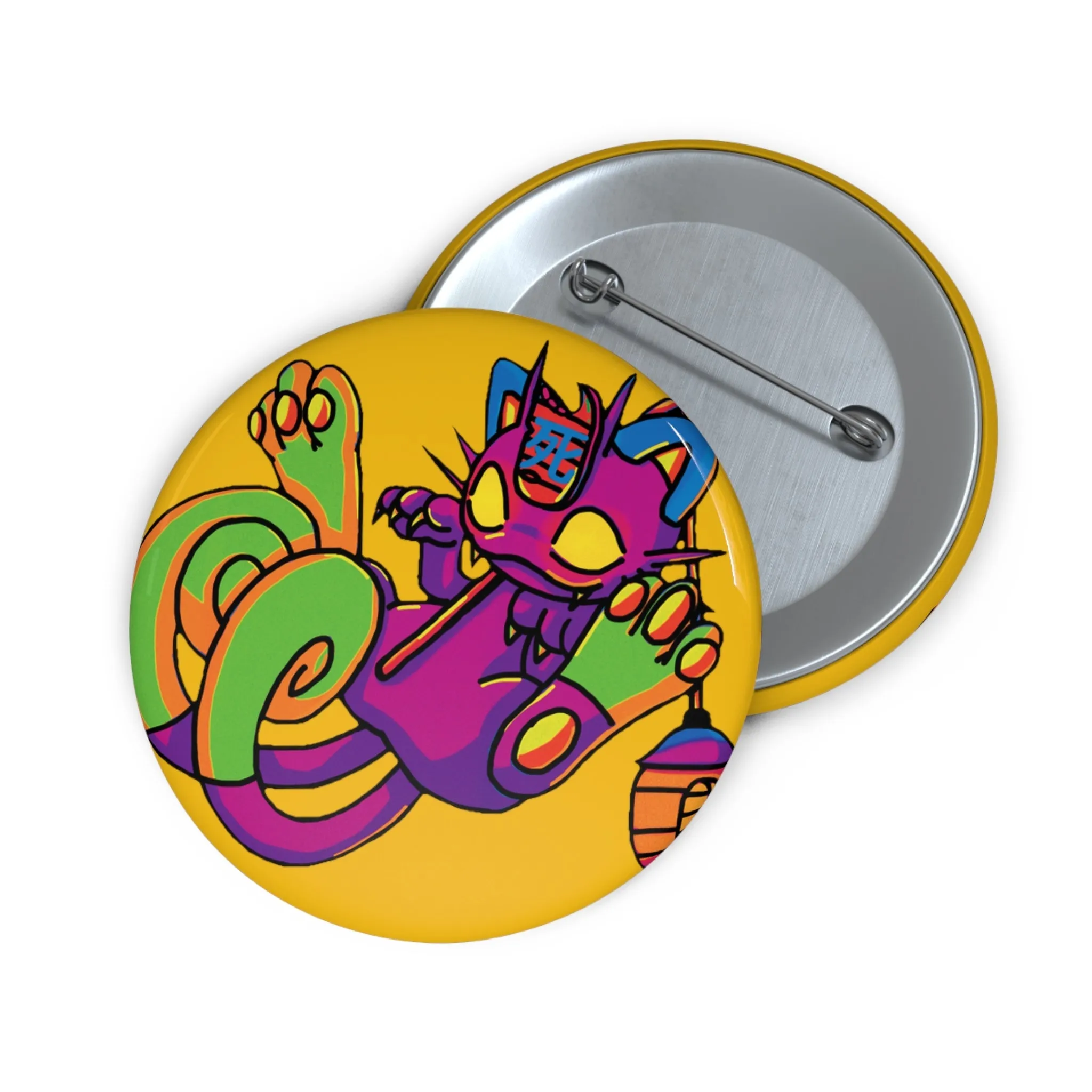 Captain AFAB - Graffiti Meowth Fan Art Pin Button