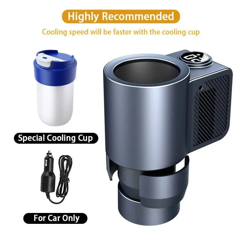 Car Heating Cooling Cup for Coffee Holder Smart 2 in 1  Travel Mini Car Refrigerator