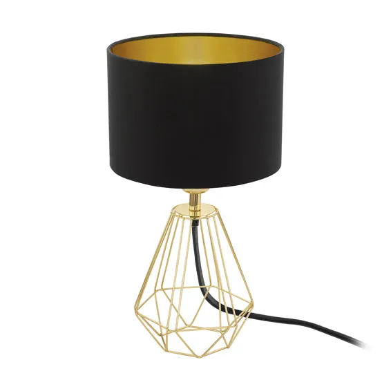 Carlton2 T/Lamp 165mm Black/Gold