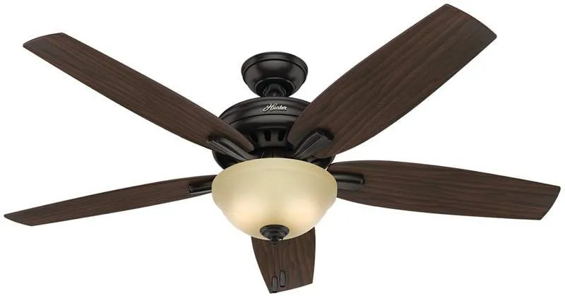 Ceil Fan 56in 5bld W-lt Brnz