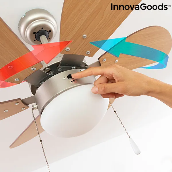 Ceiling Fan with Light InnovaGoods Ø 75 cm 55W