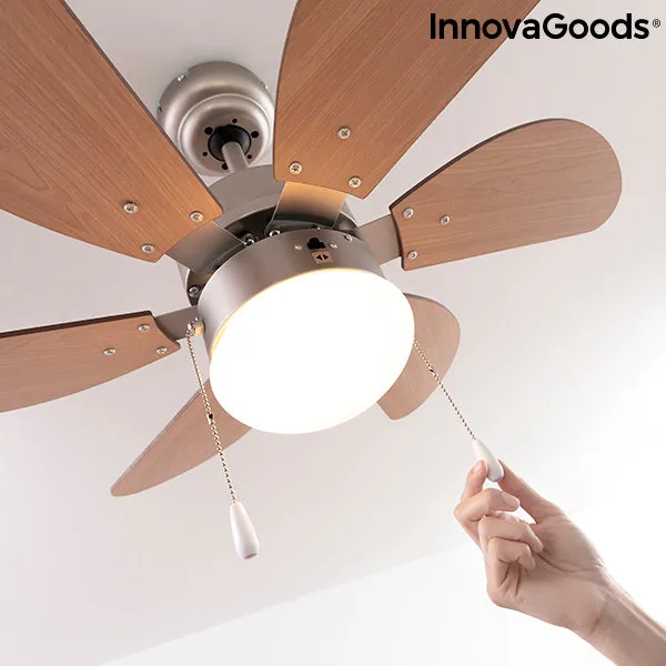 Ceiling Fan with Light InnovaGoods Ø 75 cm 55W