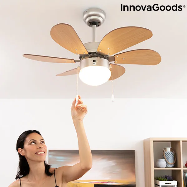 Ceiling Fan with Light InnovaGoods Ø 75 cm 55W