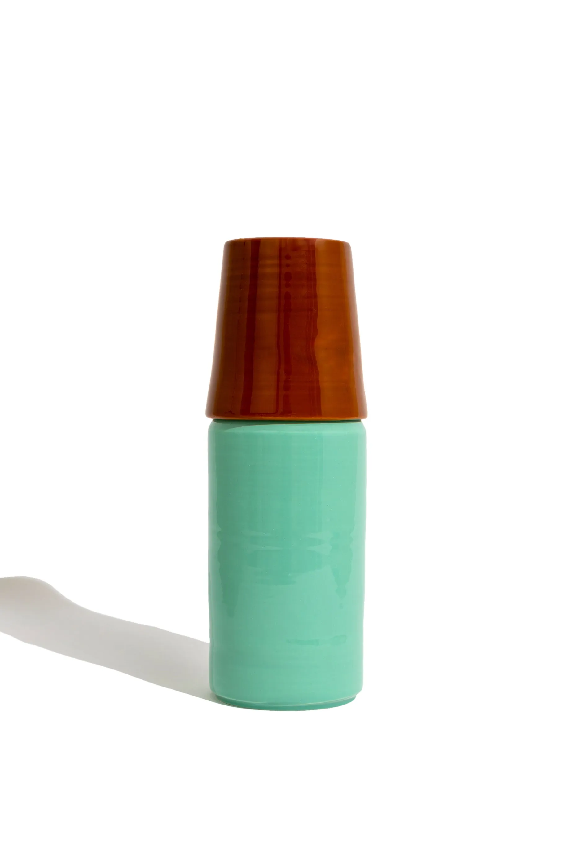 Ceramic Carafe & Cup (Turquoise)