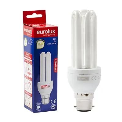 CFL 3U B22 15w Cool White