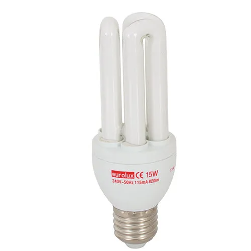 CFL 3U E27 15w Warm White