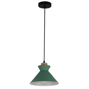 Charlotte Pendant 255Mm Green/Wood