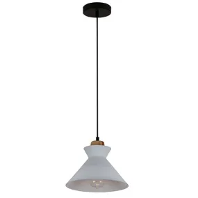 Charlotte Pendant 255Mm White/Wood