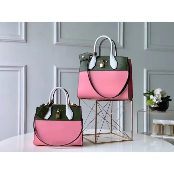 City Steamer Pm Bag In Smooth Calfskin M42188 Pink/green Collection