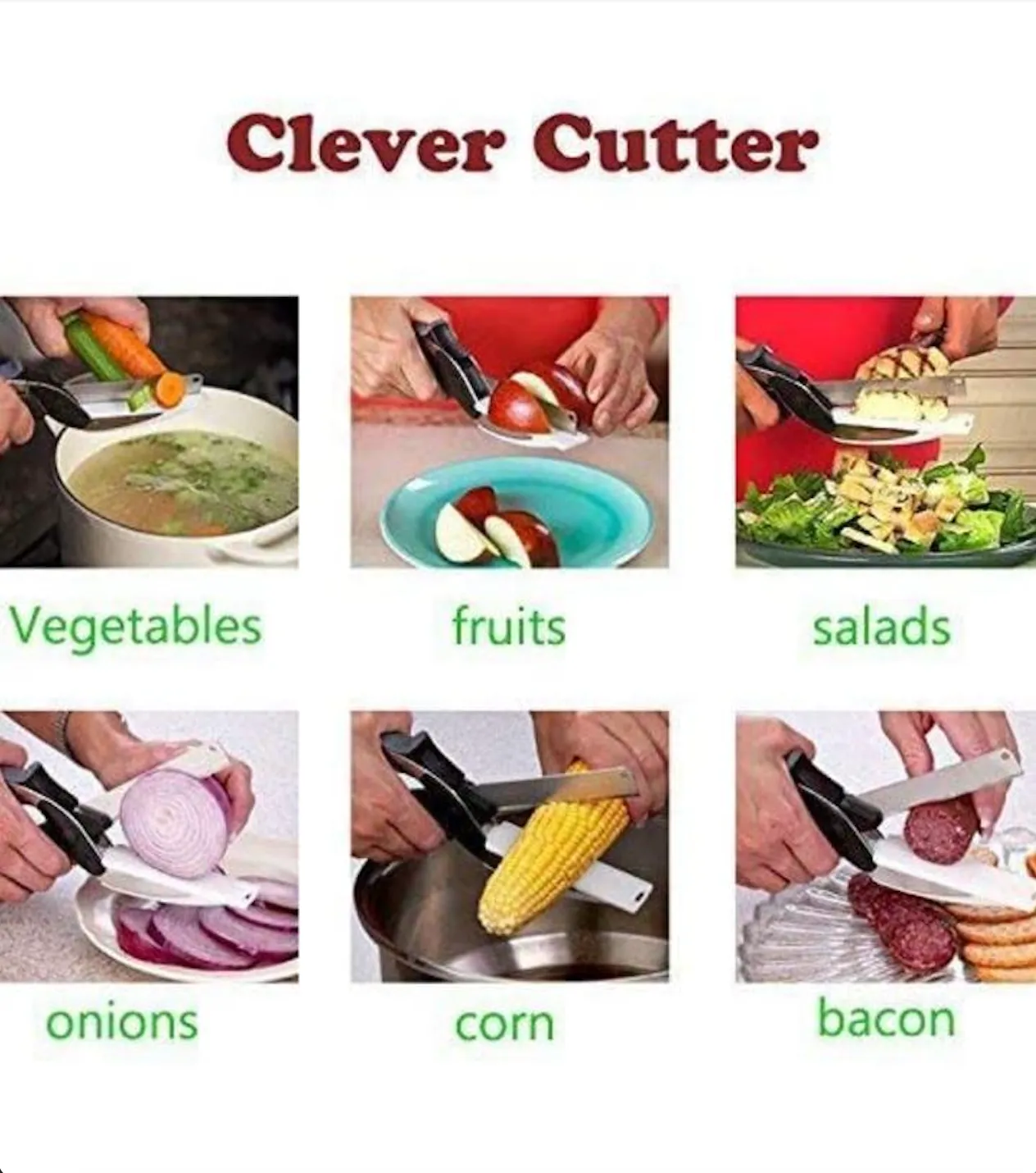 Clever cutter food and vegetable chopper