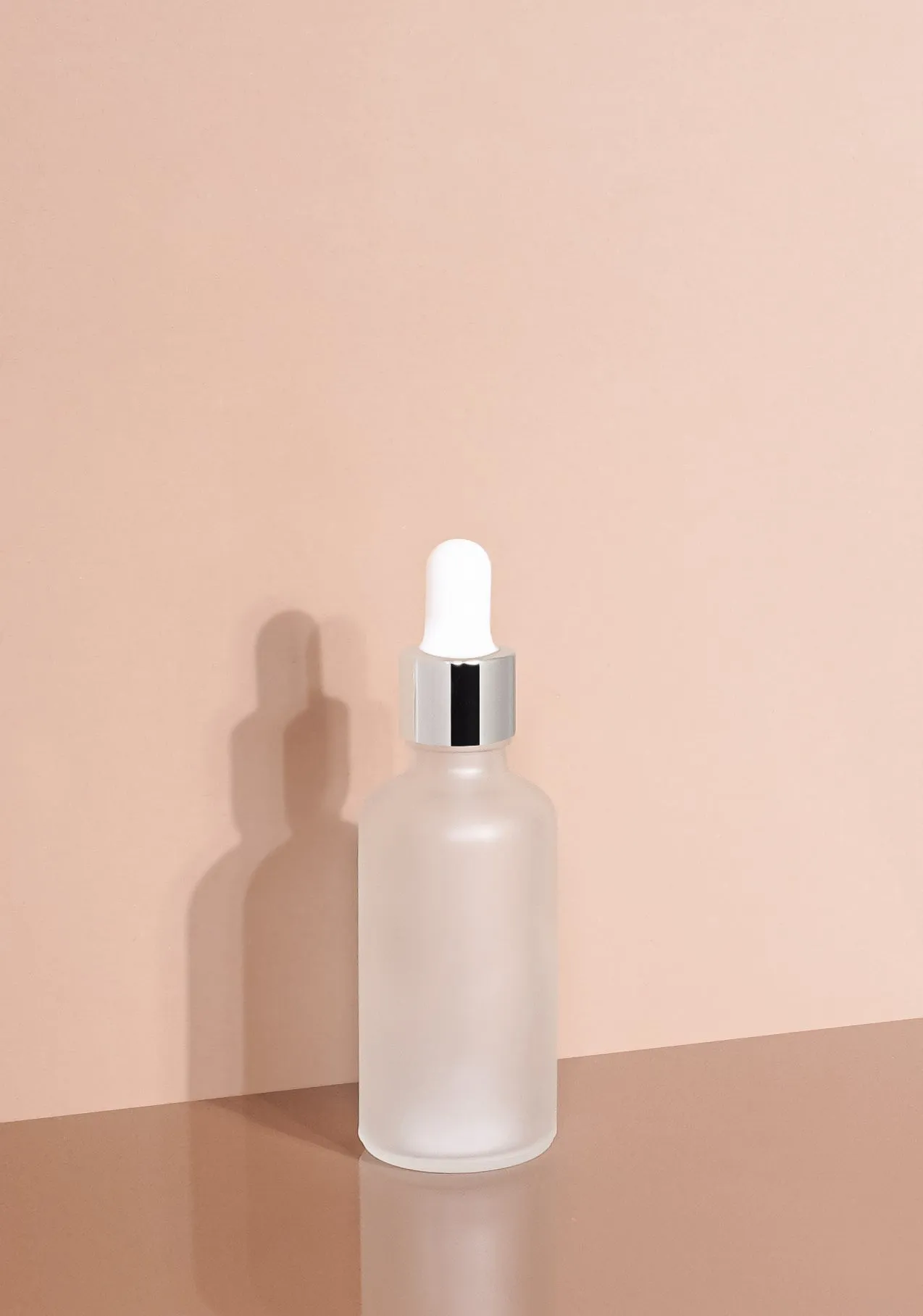 Cole Glass Bottle | Frost | White Rubber Dropper