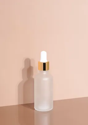 Cole Glass Bottle | Frost | White Rubber Dropper