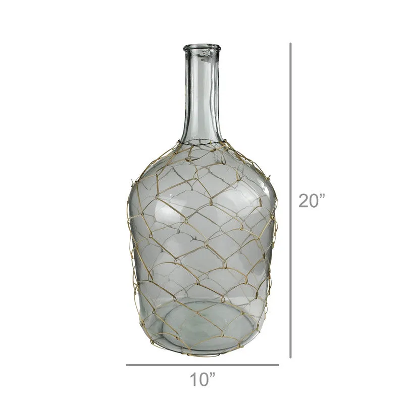 Conde Longneck Glass Bottle, Cane - Lrg